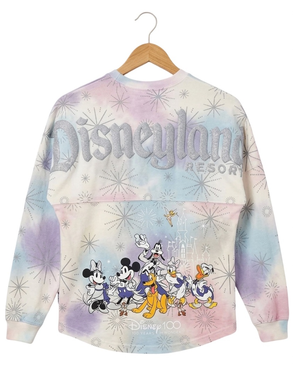 Mickey & Friends 100 yr Anniversary Pastel tie dye Disneyland spirit jersey XS